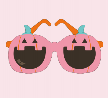 Halloween Pink Pumpkin Spider Paper Glasses HW-029